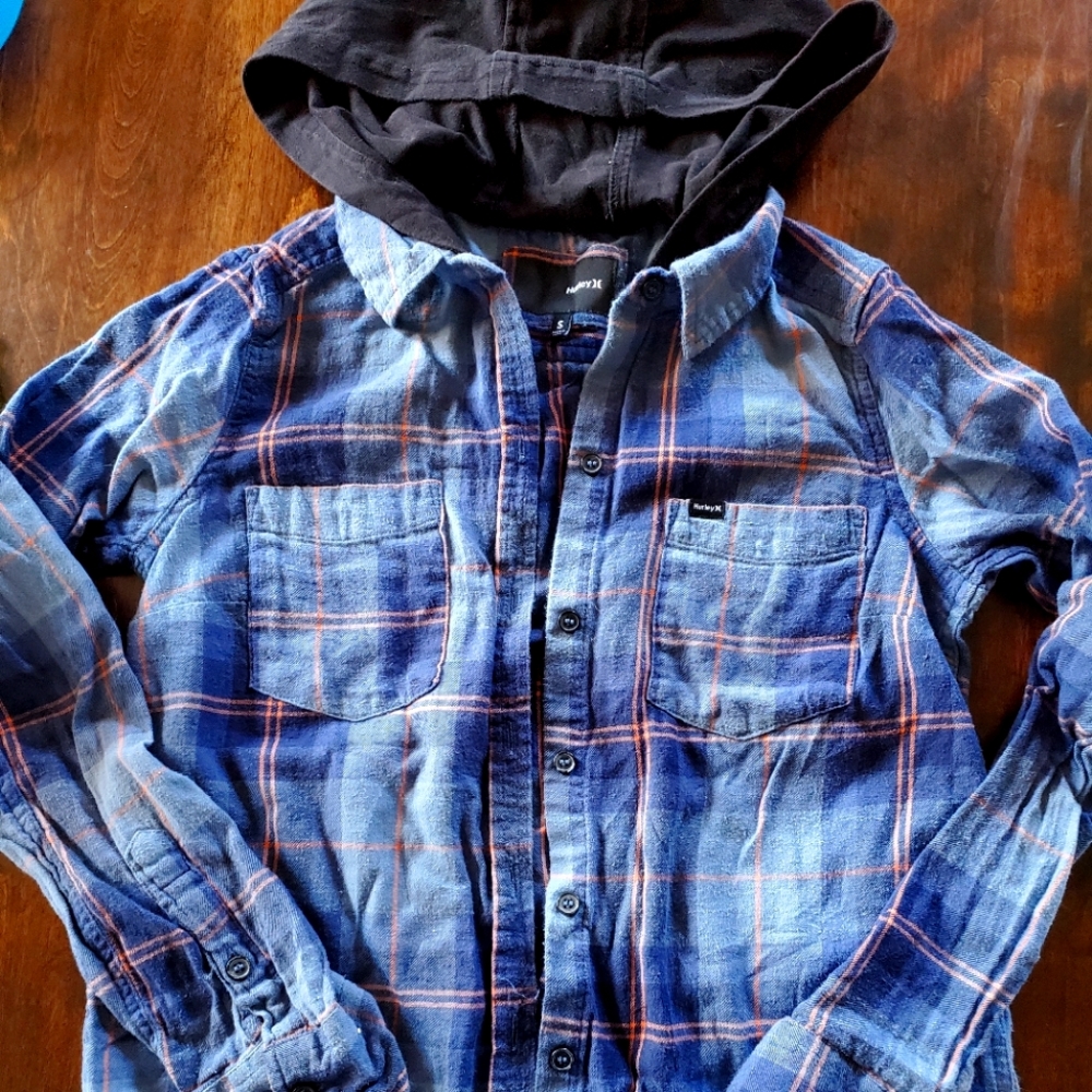 Hurley hooded flannel